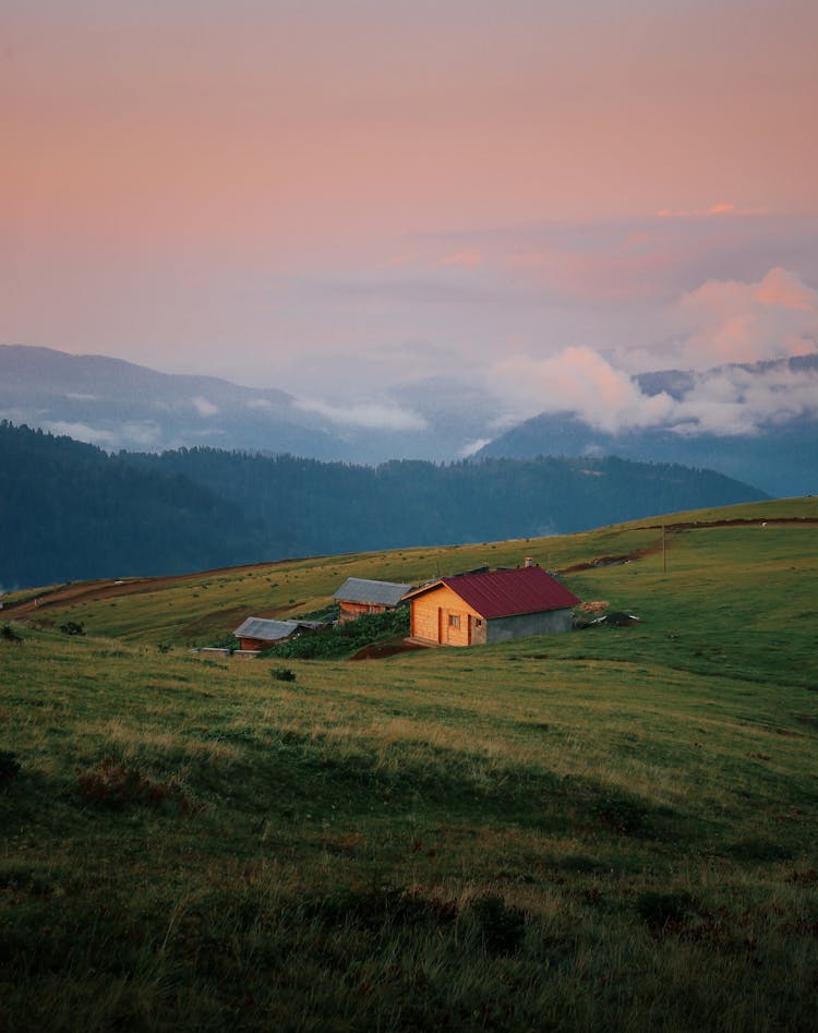 Cabin In Mountains