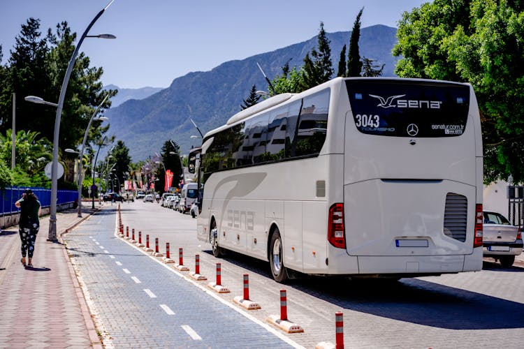 White Bus On The Road