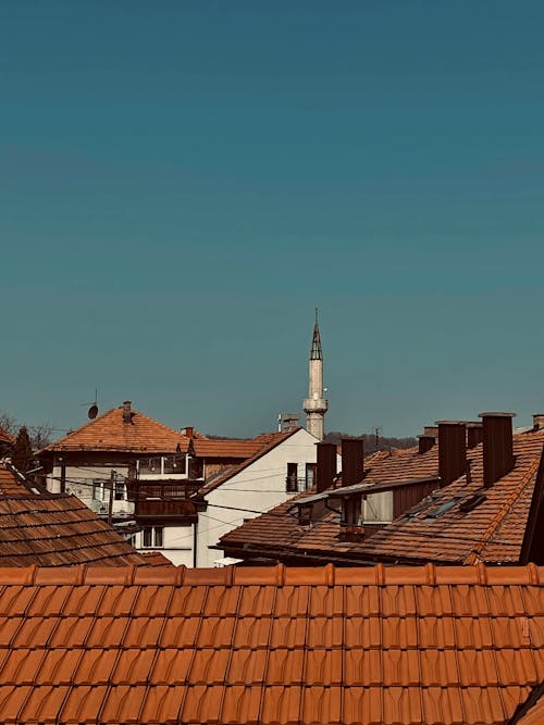 Free Old Town Tuzla Mosque Blue Sky Roof Stock Photo