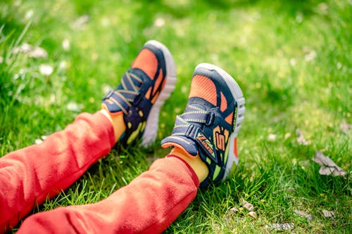 A Kid Wearing a Rubber Shoes