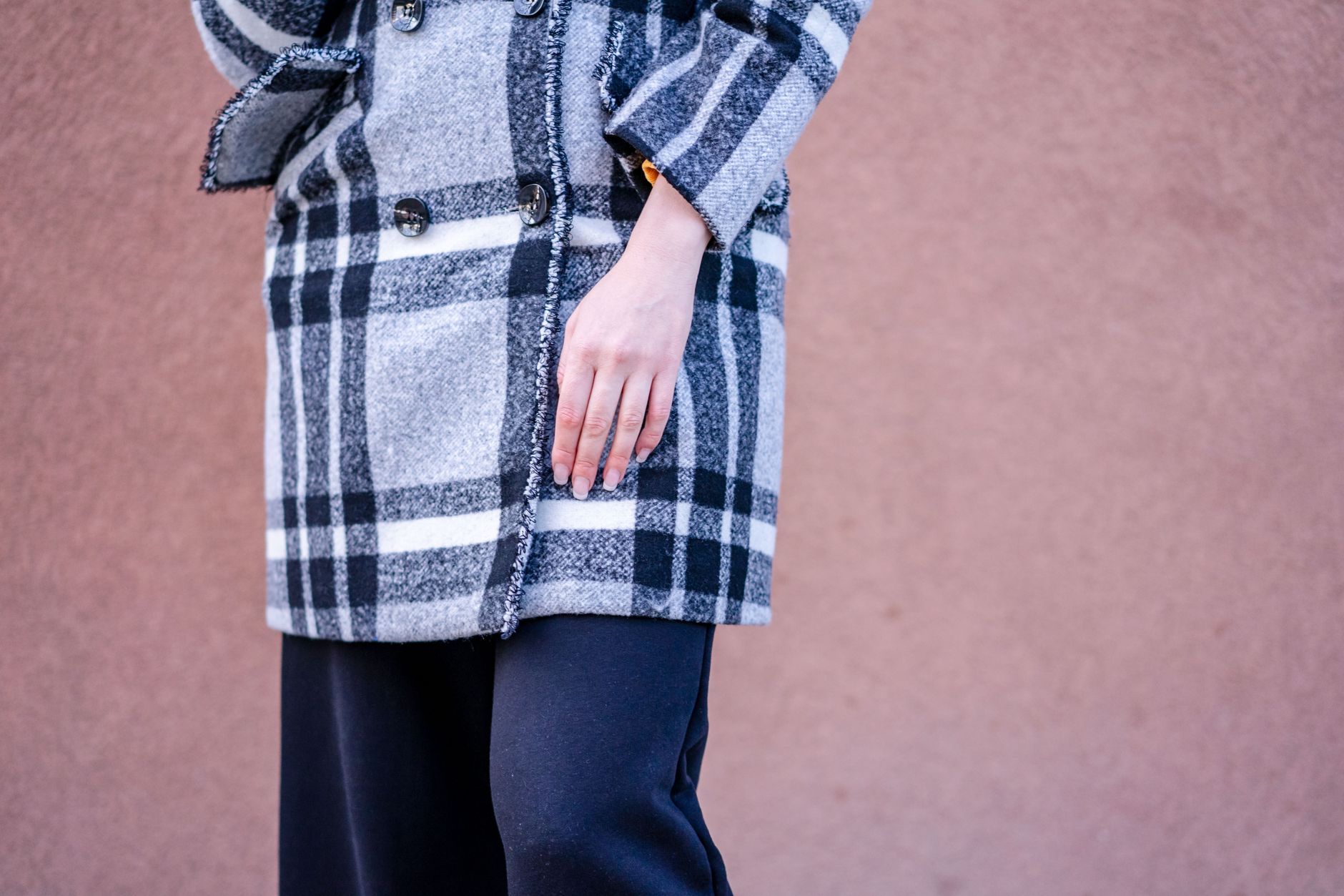 tailored red coat detail on dress form