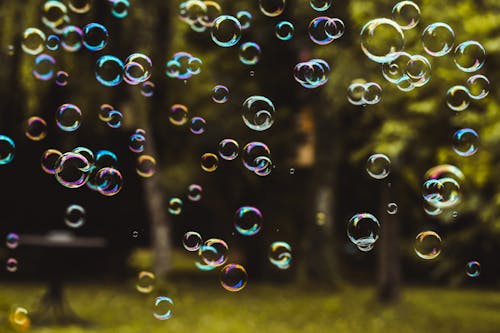 Floating Soap Bubbles