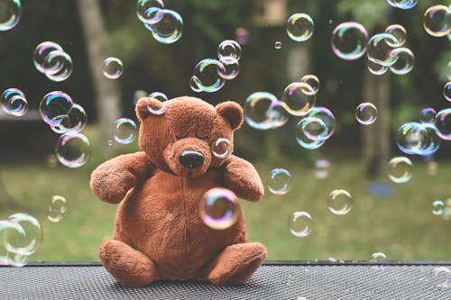 免費 泰迪熊, 玩具, 肥皂泡 的 免費圖庫相片 圖庫相片