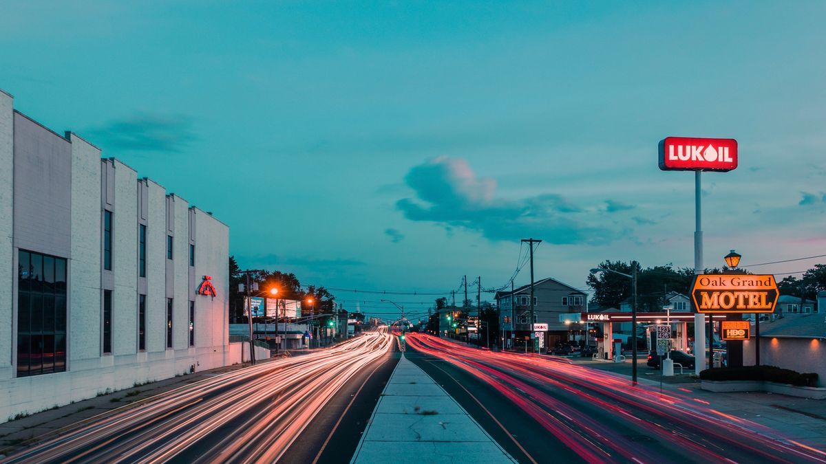 New Jersey highway at night