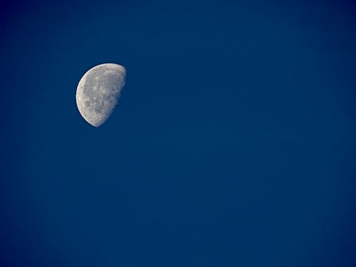 Gratis lagerfoto af aften-himlen, lune, måne