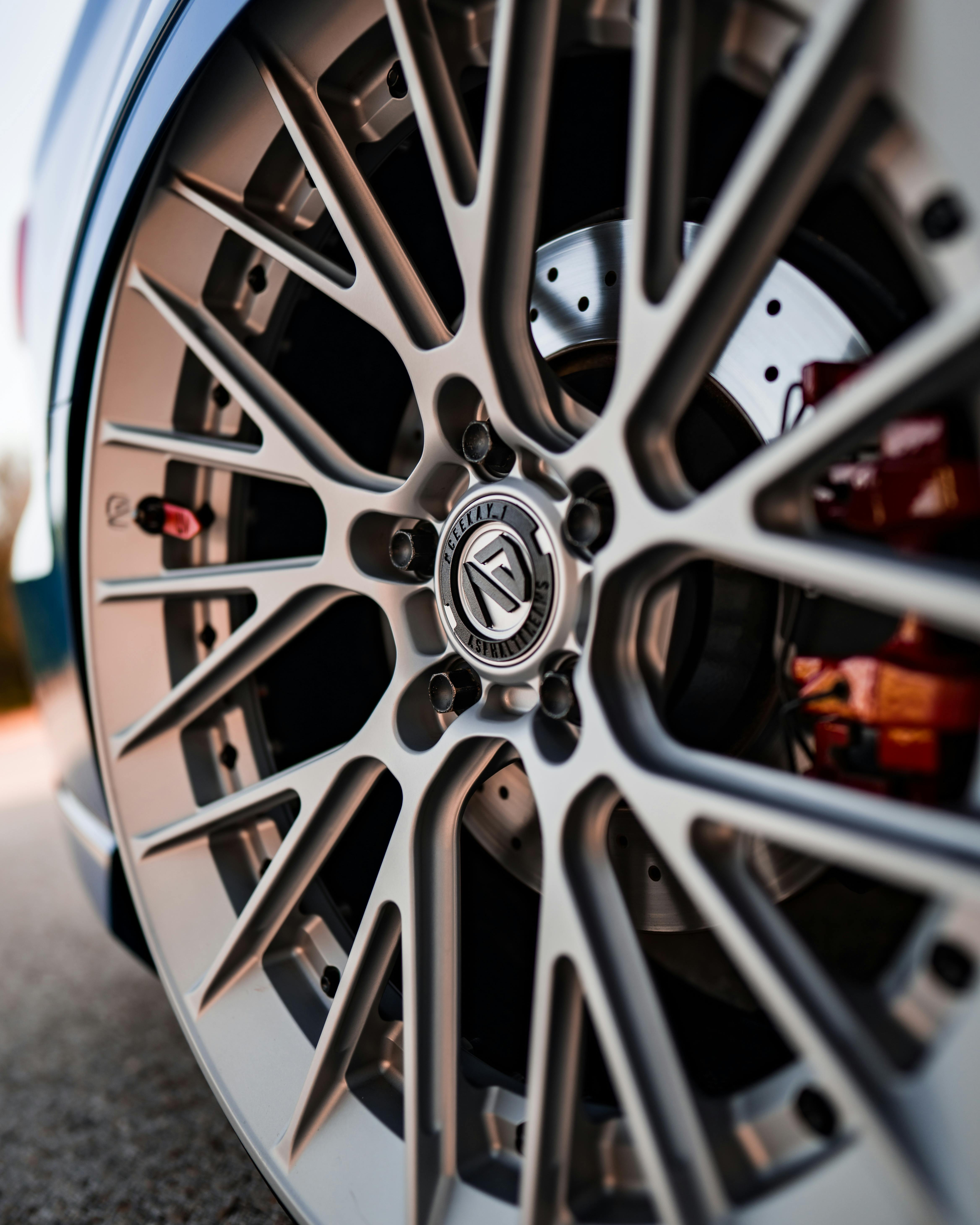 Closeup of a Car Hubcap · Free Stock Photo
