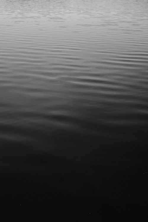 Free Black and white image of calm water with rippling reflections, creating a serene atmosphere. Stock Photo