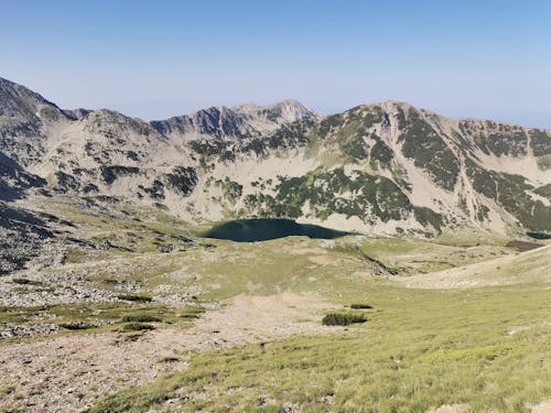 Clear Sky over Valley among Hills