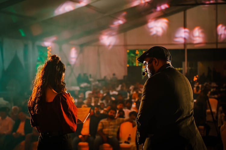 Performers In Front Of Audience