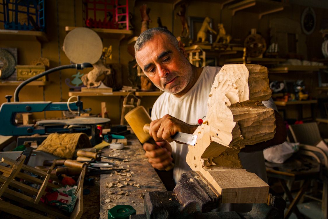 Man Using Wood File A Man Doing Woodwork · Free Stock Photo