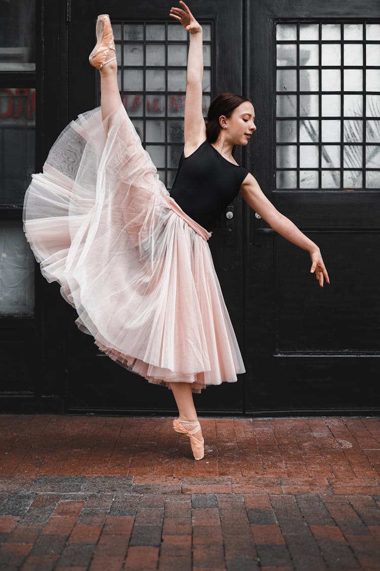 A Woman Dancing Ballet