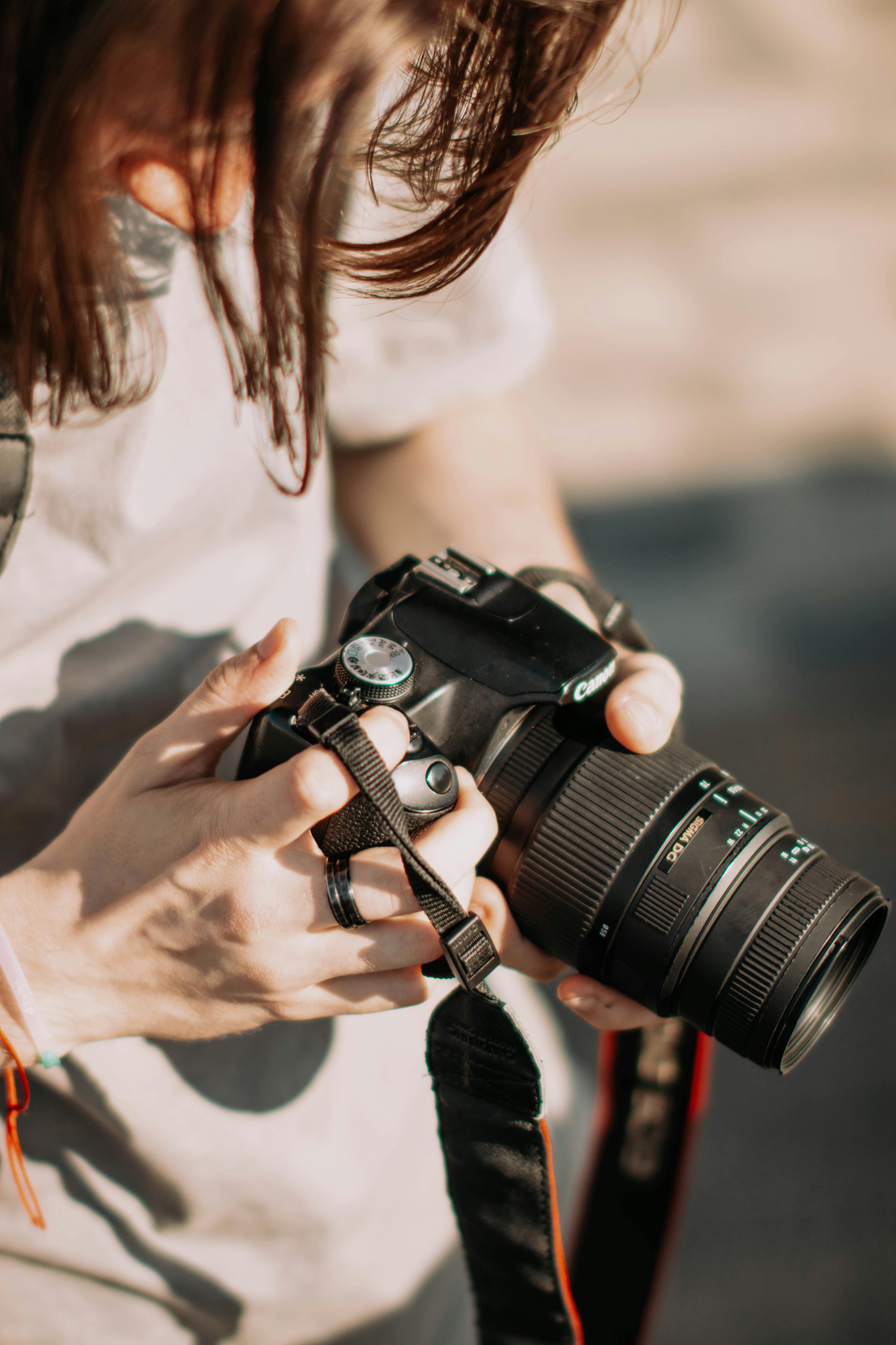 Person Holding a Sony Camera · Free Stock Photo