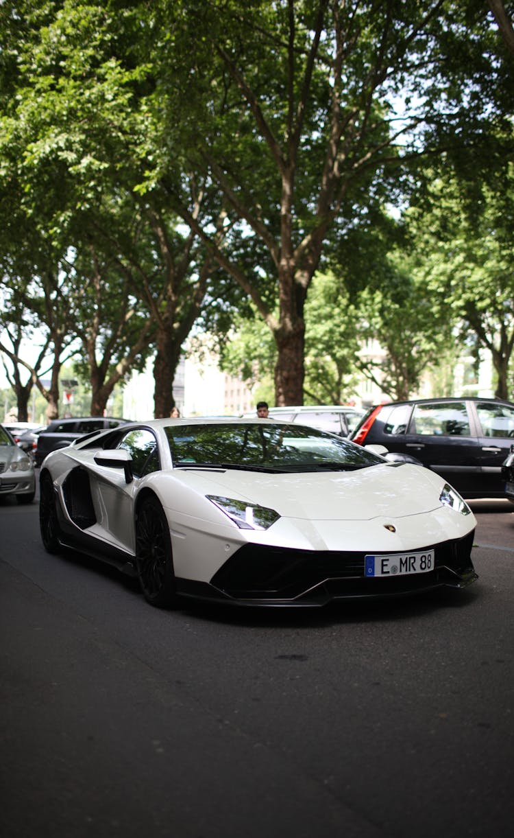 Black Lamborghini On Road