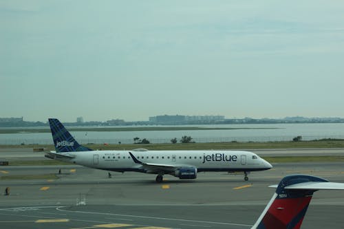 Jet Blue Airline Passenger Plane Taxi on the Tarmac of an Airport