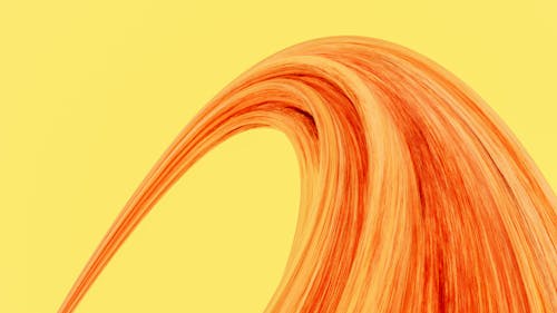 Orange Painting on Yellow Background