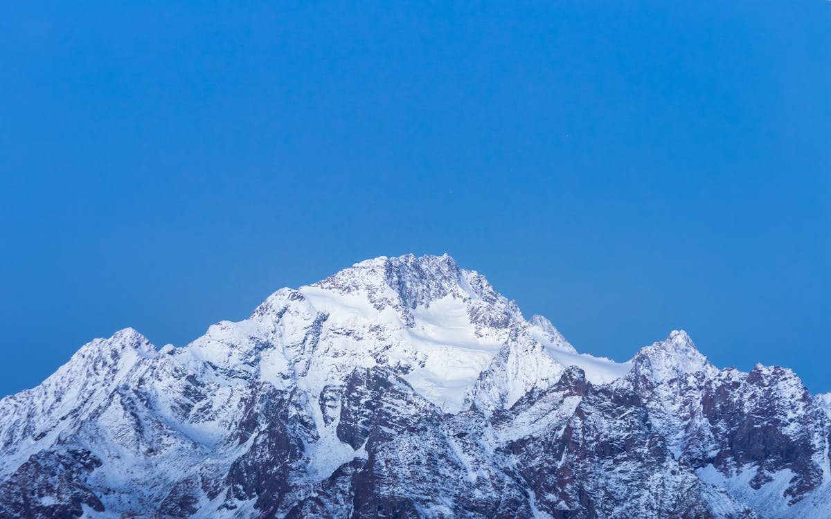 Photo of Snow Capped Mountain under Clear Sky