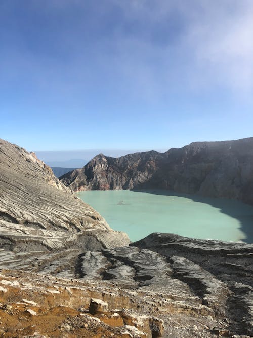 Lake on Volcano Crater