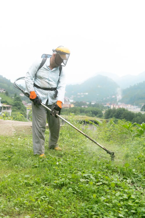 Man with a Grass Trimmer