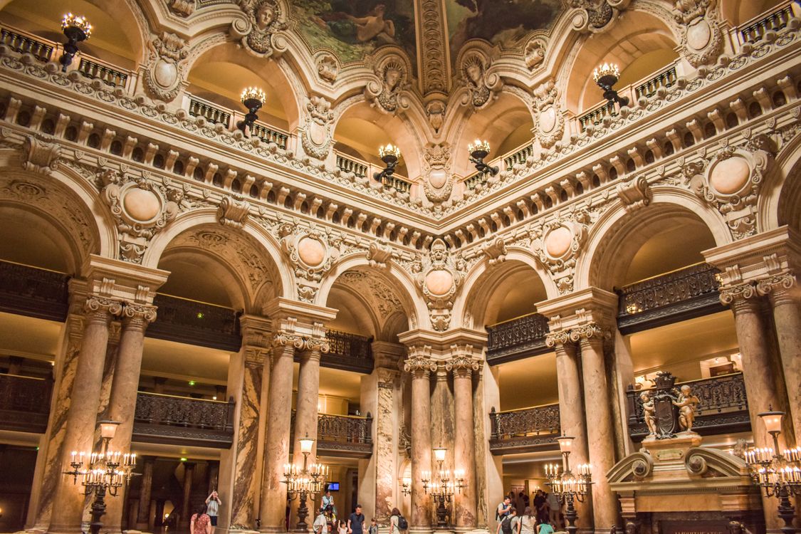 Ornamented Interior of Garnier Opera in Paris · Free Stock Photo