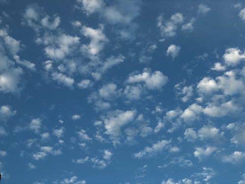 Free morning blue sky clouds  Stock Photo