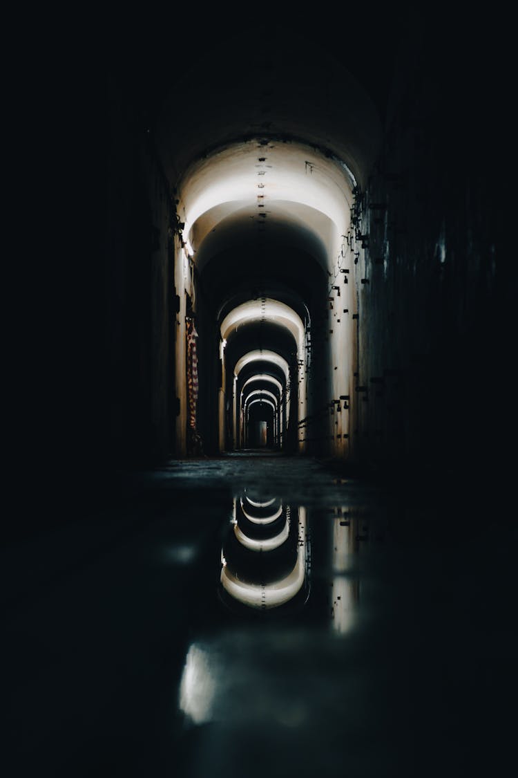 Tunnel With Light During Night Time