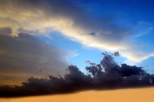 White and Dark Clouds on Sky 