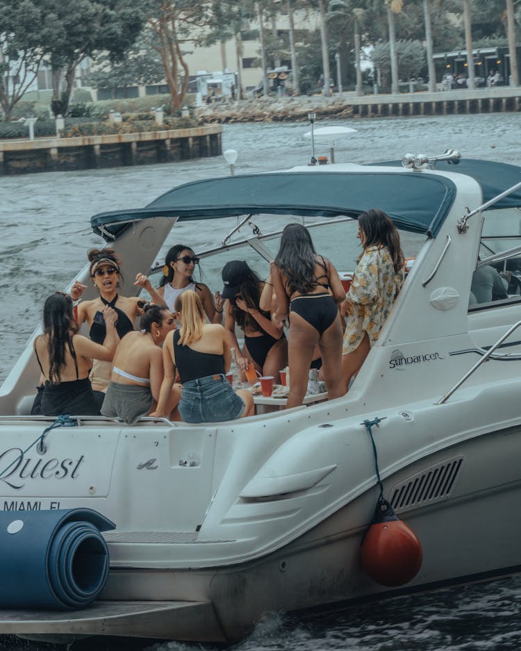 Women Having A Party On A Yacht