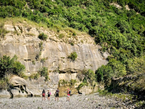 People Walking on Rocky Mountain