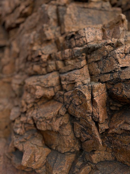 Brown Rock Formation in Close Up Photography