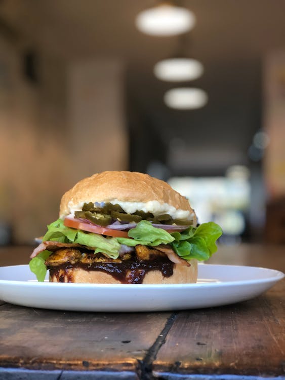 burger, dikey atış, Fast food içeren Ücretsiz stok fotoğraf