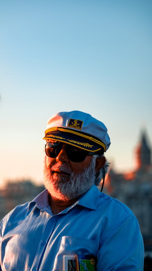 Man in Captain Cap