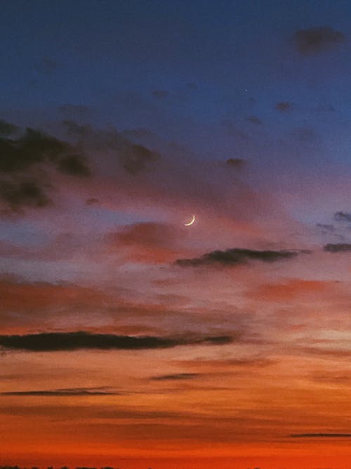 Free stock photo of albania, beautiful sky, crescent moon