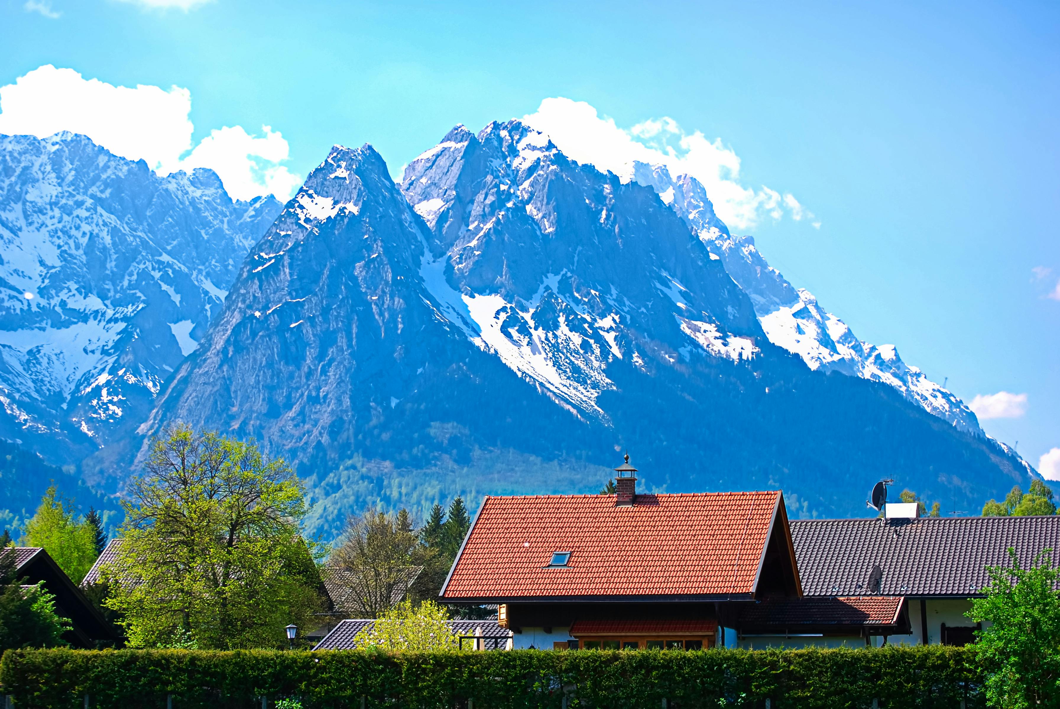 Free stock photo of Bavaria, houses, mountains