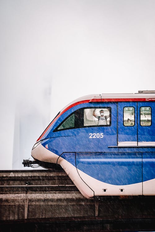 垂直拍攝, 火車, 薄霧 的 免費圖庫相片