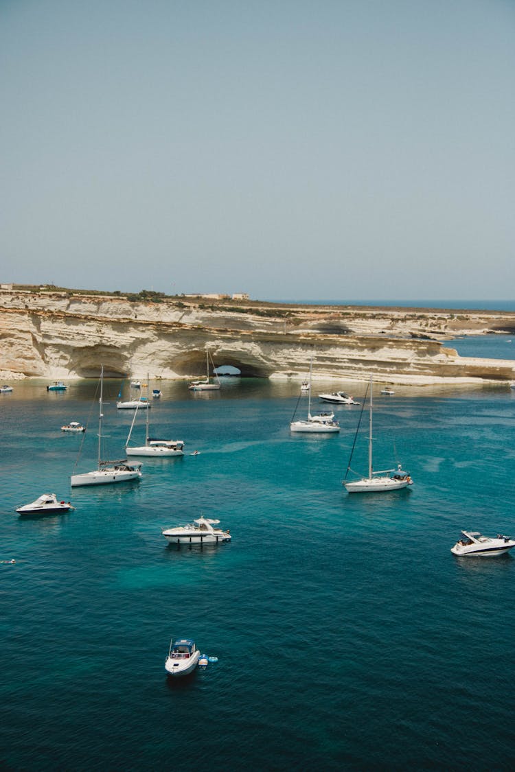 Lots Of Sailboats In Ocean