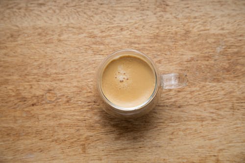 Free Close-Up of Brown Coffee in Glass Mug Stock Photo