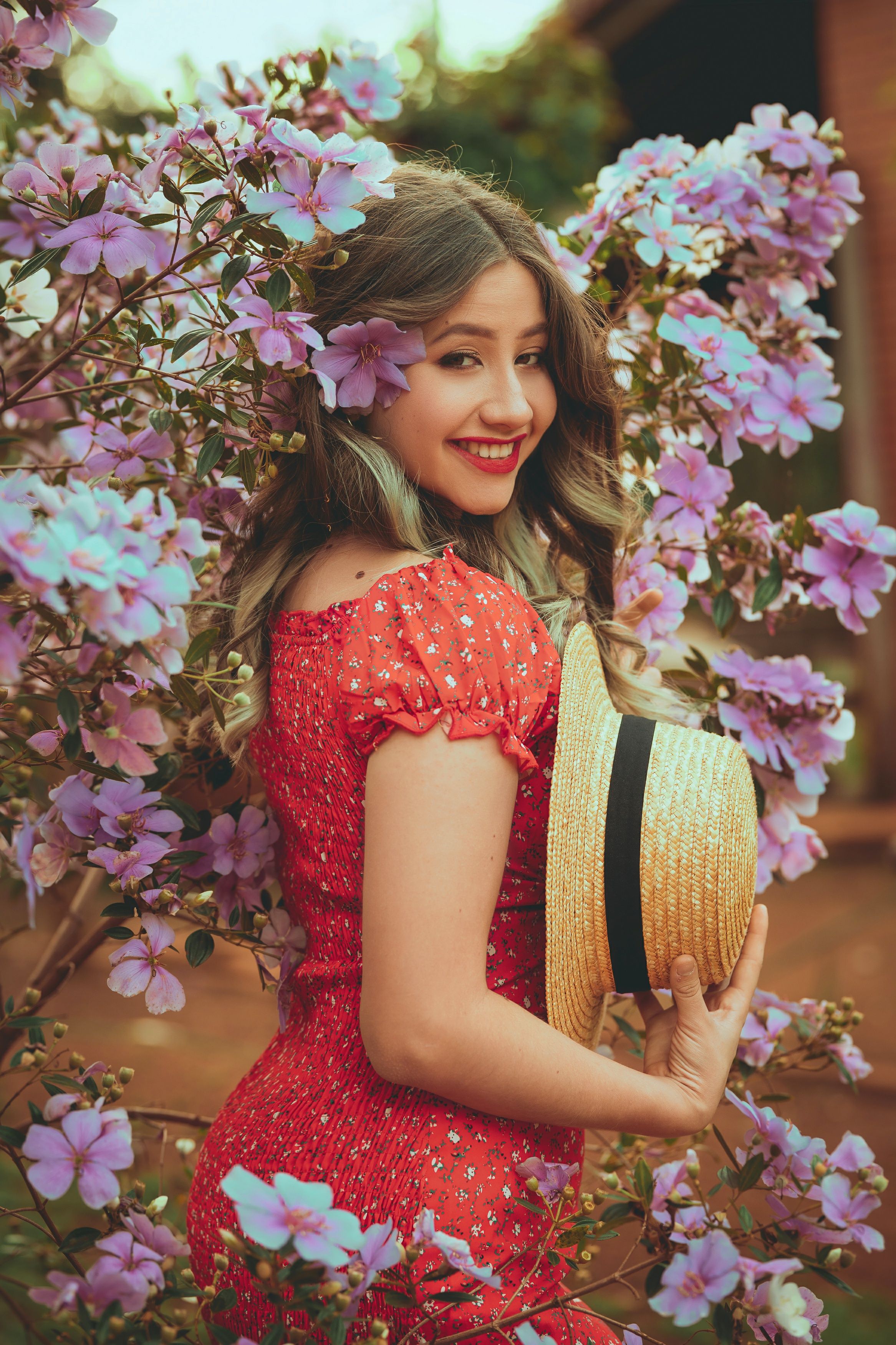 Vestido Floral Vermelho