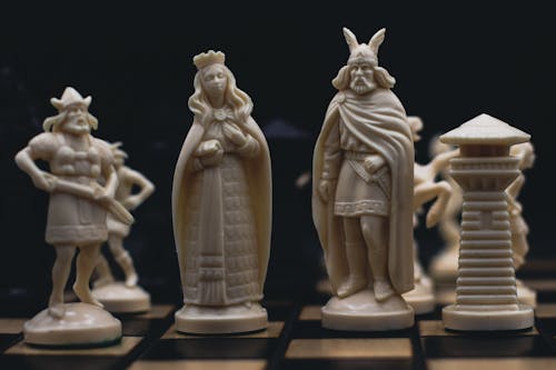 Free Close-up of Details Chess Pieces  Stock Photo
