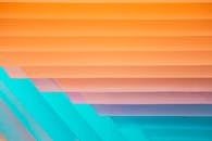 Orange and Turquoise Abstract Painting