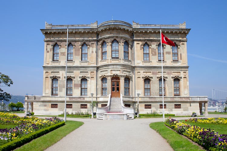 Facade Of A Beige Building