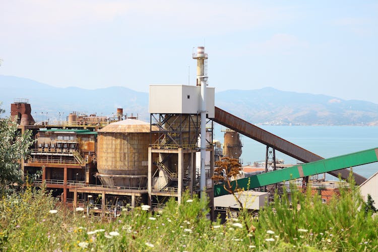 Aerial View Of Factory Building