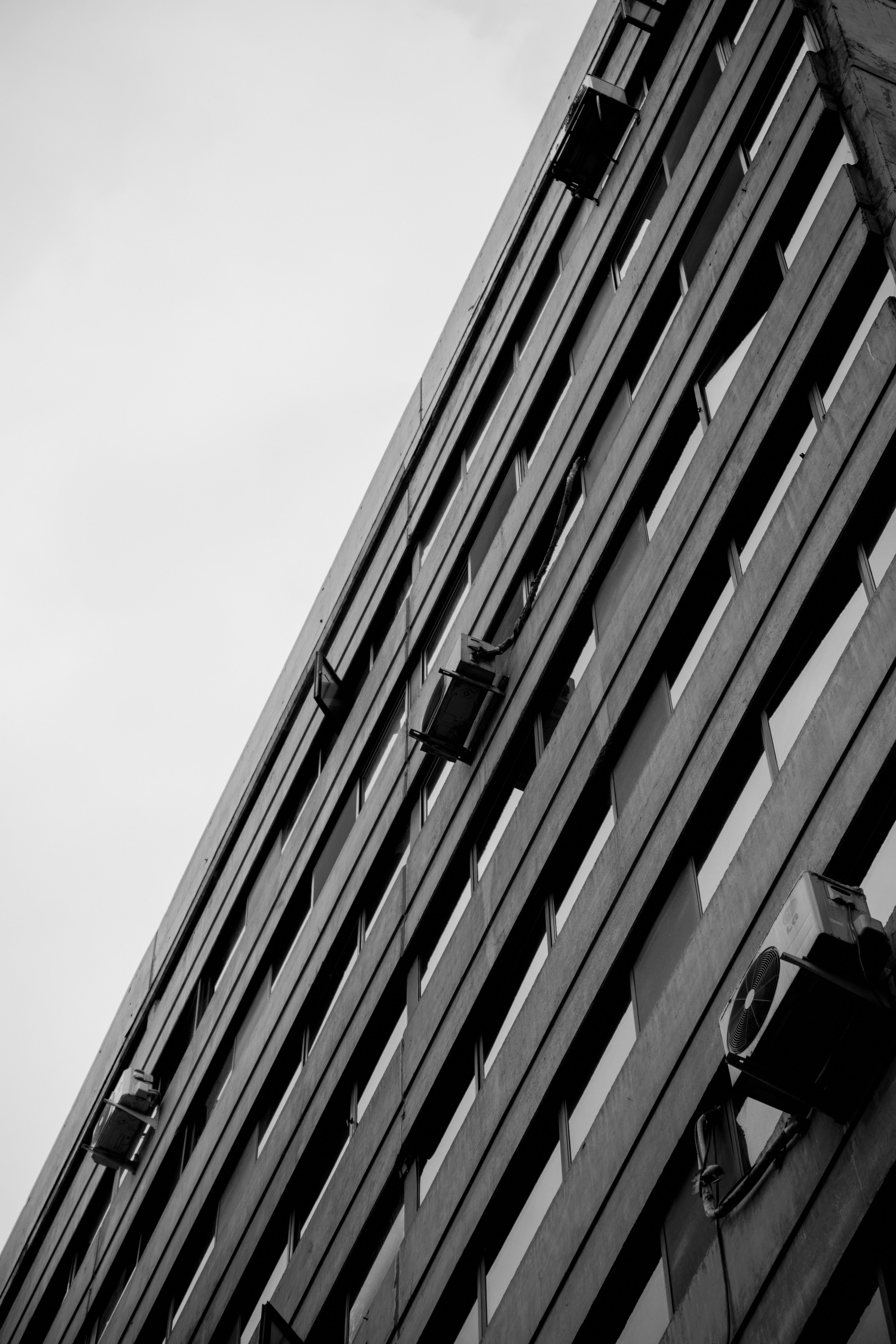 Grayscale Photo of a Building · Free Stock Photo