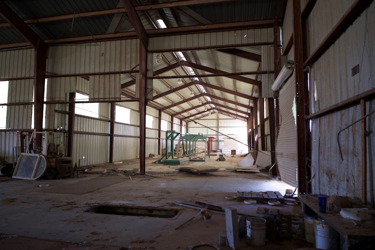 Interior Of An Abandoned Warehouse