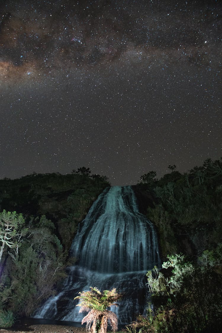 Waterfall At Night 