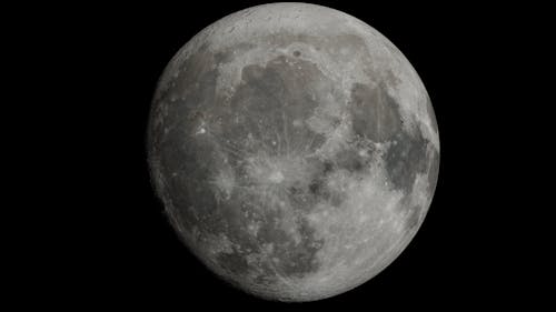 Free A Close-up Shot of a Full Moon on Dark Sky Stock Photo