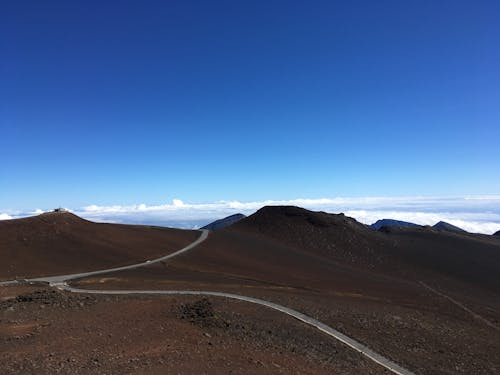 Blue Sky over Hills and Road