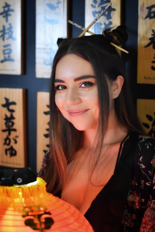 Traditional Japanese Style Portrait of a Woman