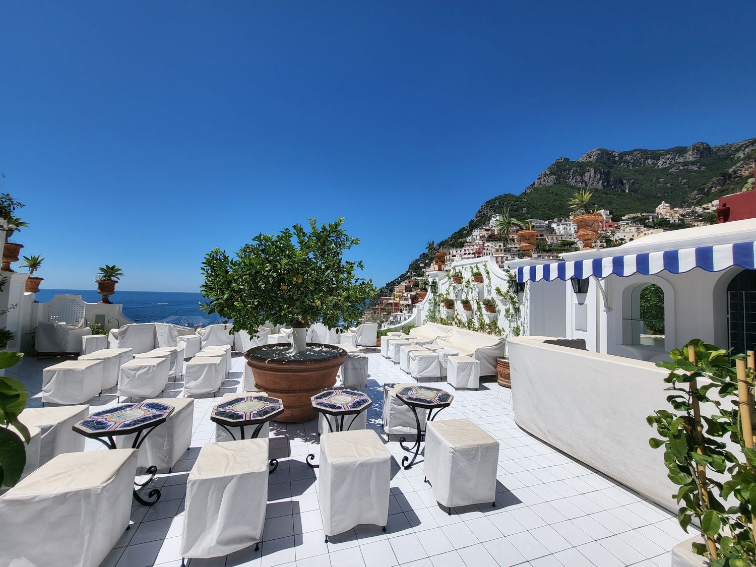 Amalfi Coast terrace dining