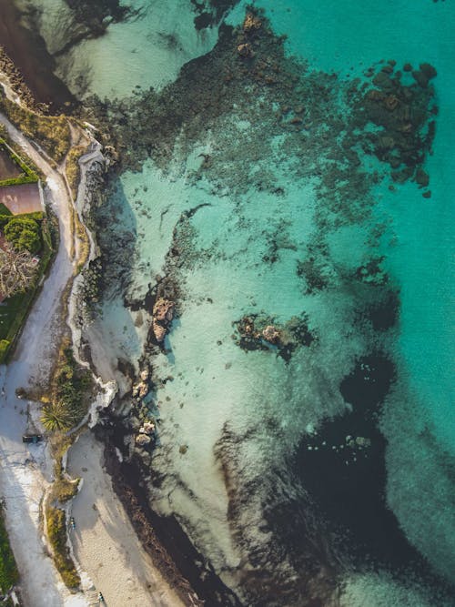 Foto d'estoc gratuïta de Costa, fons de pantalla per al mòbil, fotografia aèria