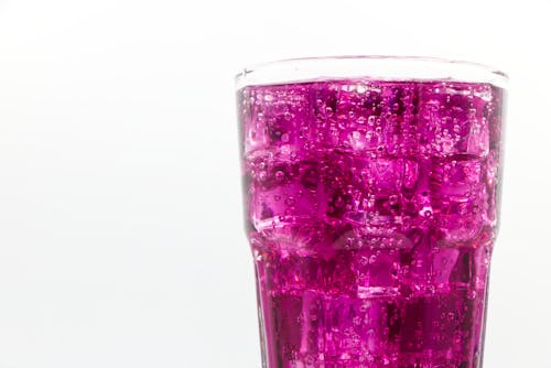 A Glass of Purple Drink in Close-up Shot